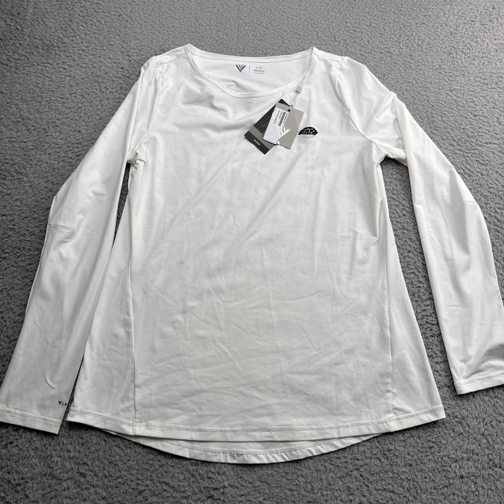 Levelwear Shade Shirt Top Womens Large L/S White Pickleball Tennis Golf Active